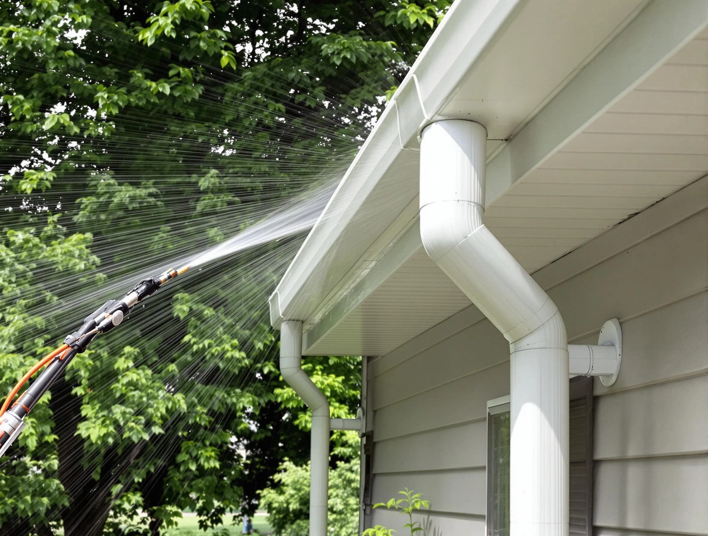 Cleared gutters by Painesville Roofing Company for a clean drainage system in Painesville, OH