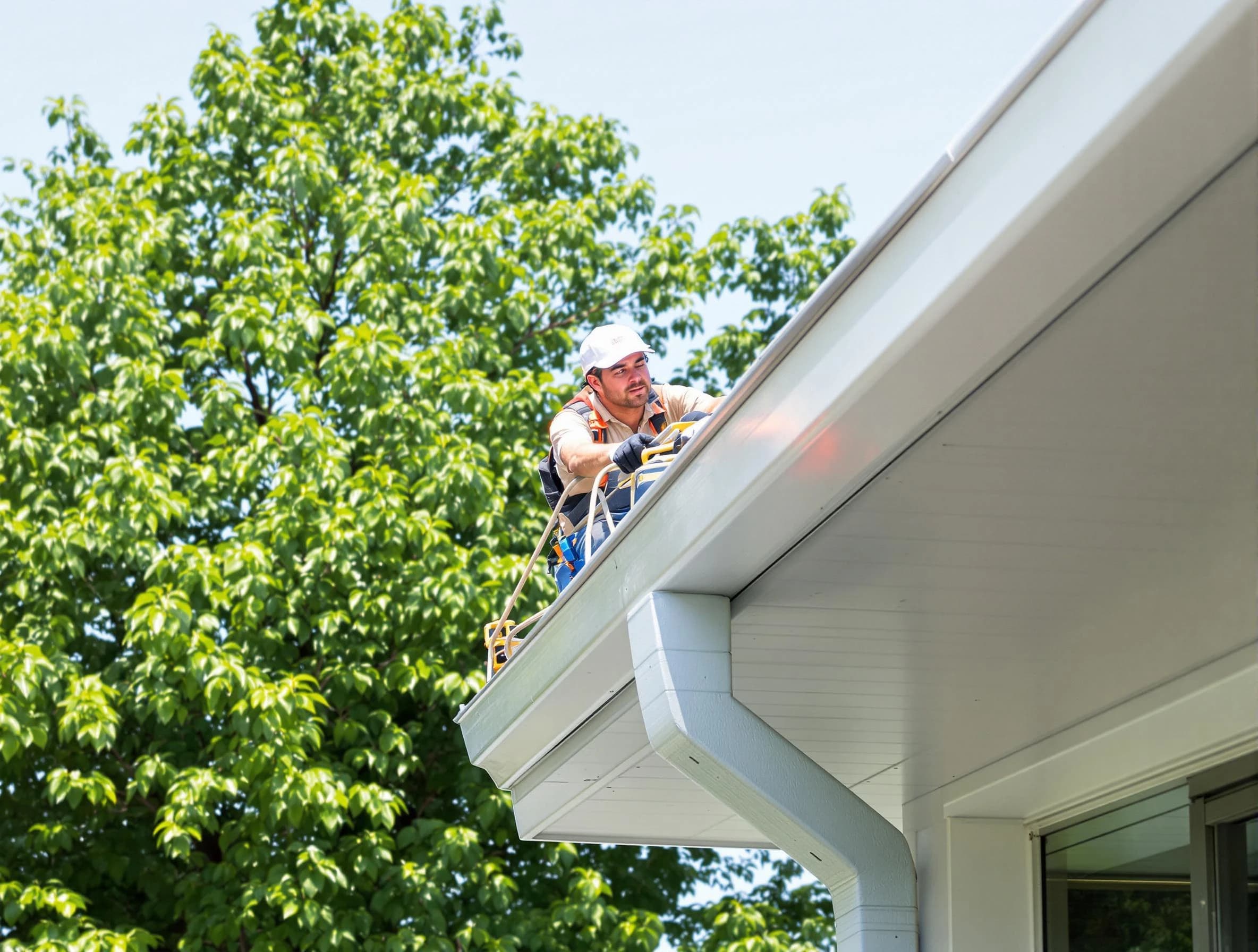 Painesville Roofing Company expert examining roof shingles in Painesville, OH