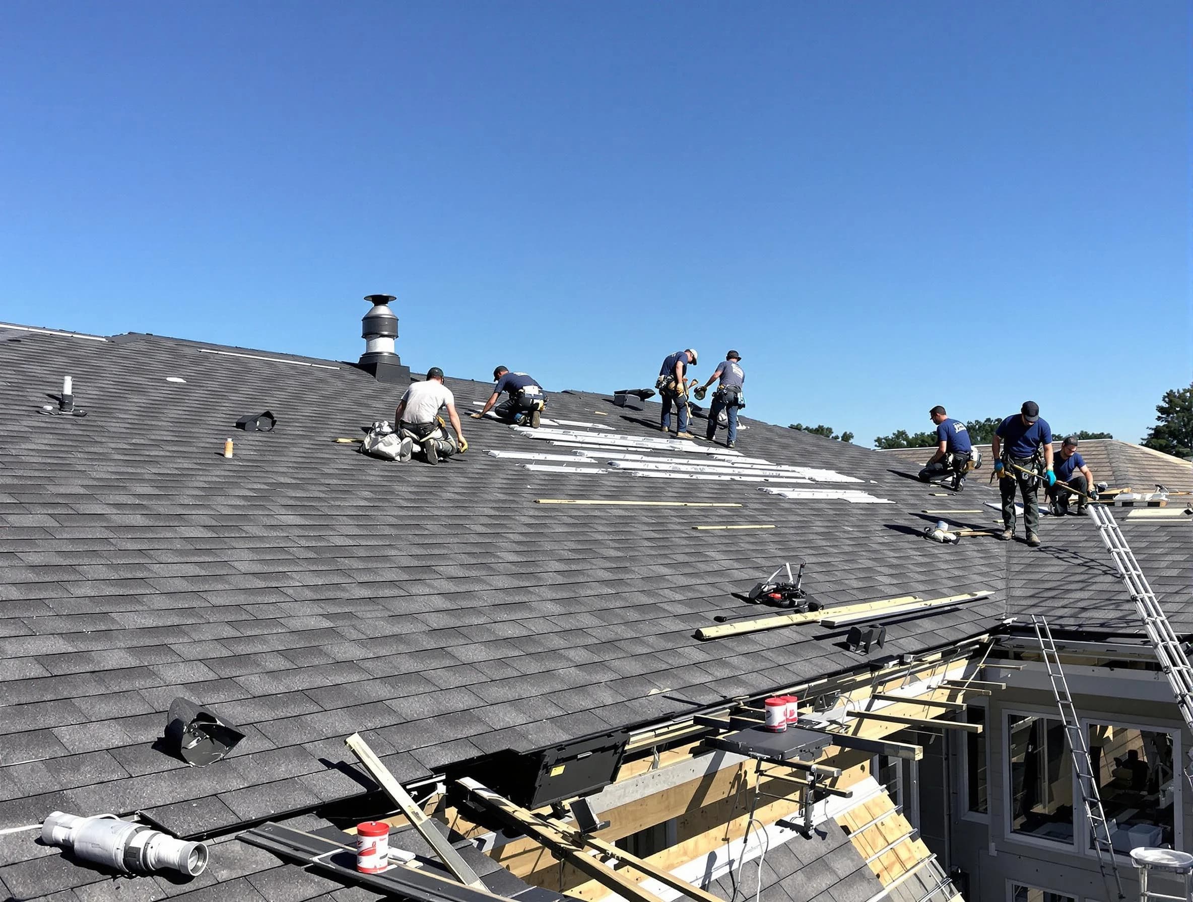 Painesville Roofing Company experts performing roof installation in Painesville, OH