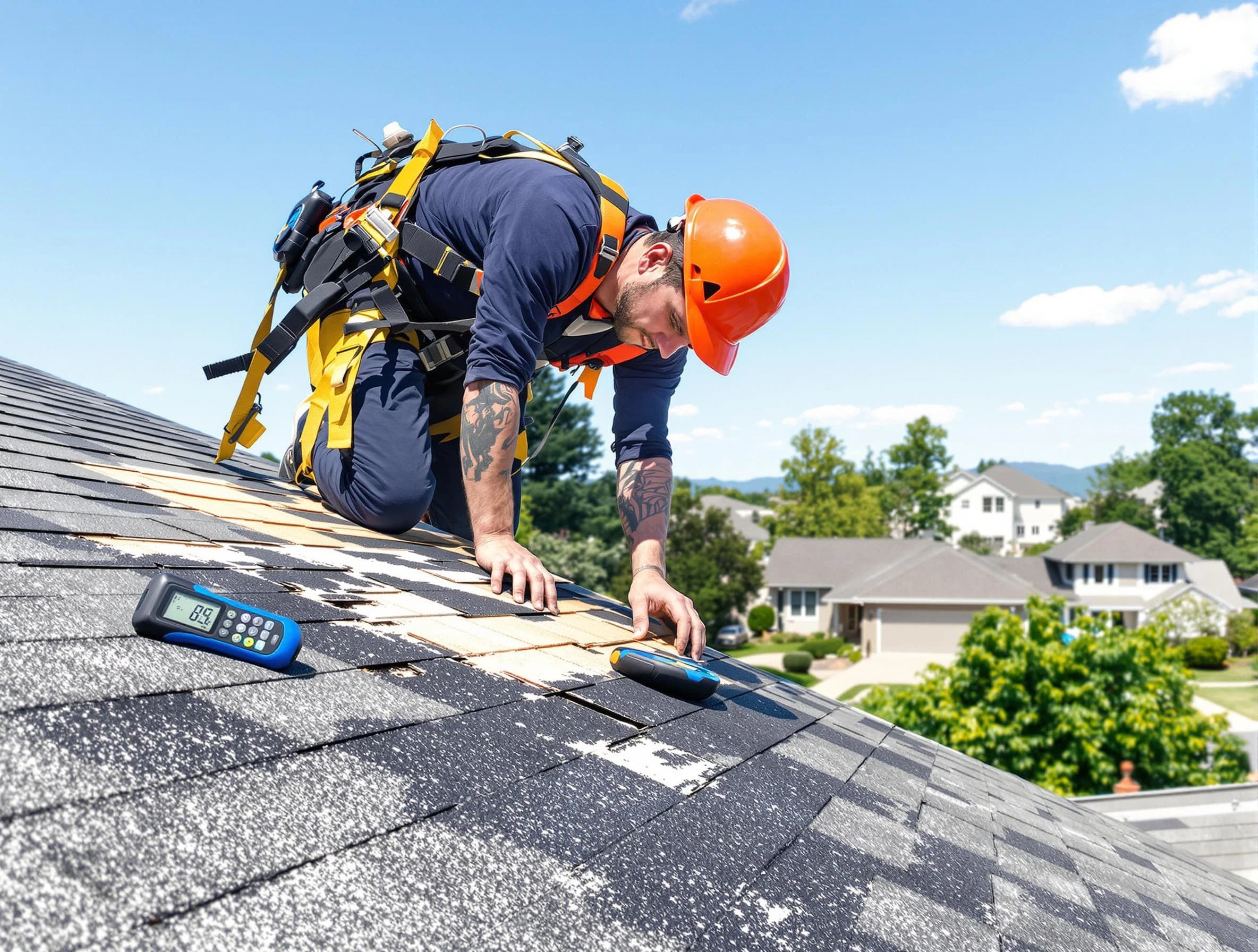 Painesville Roofing Company professional performing roof repairs in Painesville, OH